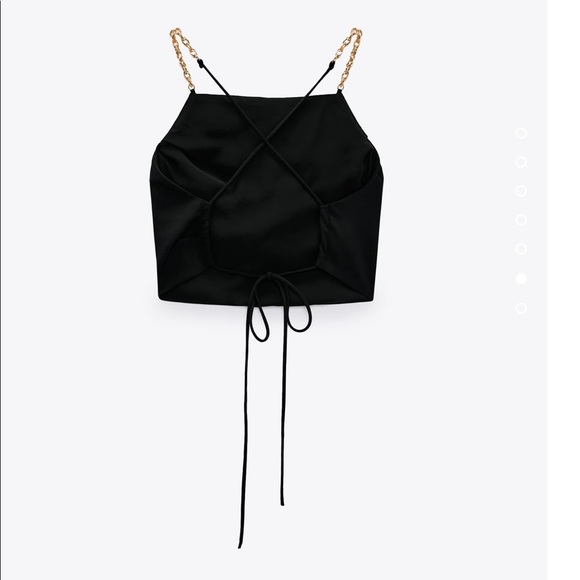 Zara black open back crop top - Picture 3 of 6